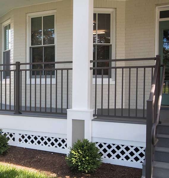 Photo of an exterior railing